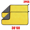 1/2/6pcs Microfiber Cleaning Towel Thicken Soft Drying Cloth Car Body Washing Towels Double Layer Clean Rags Car Accessories - P's One-Stop Shop 