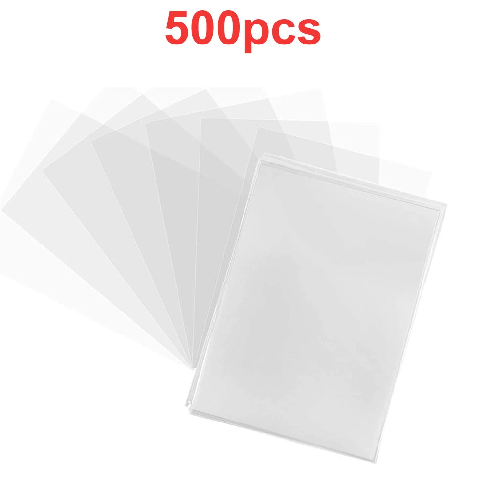 100 Pcs Transparent Playing Card Cover Clear Protector Sleeve Holder For Pokemon Board Game ID Trading Folder Photo Pouch Kit - P's One-Stop Shop 