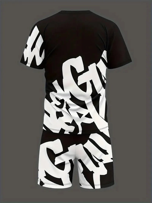 2026 Men's Street Casual 3D Letter Suit - P's One-Stop Shop 