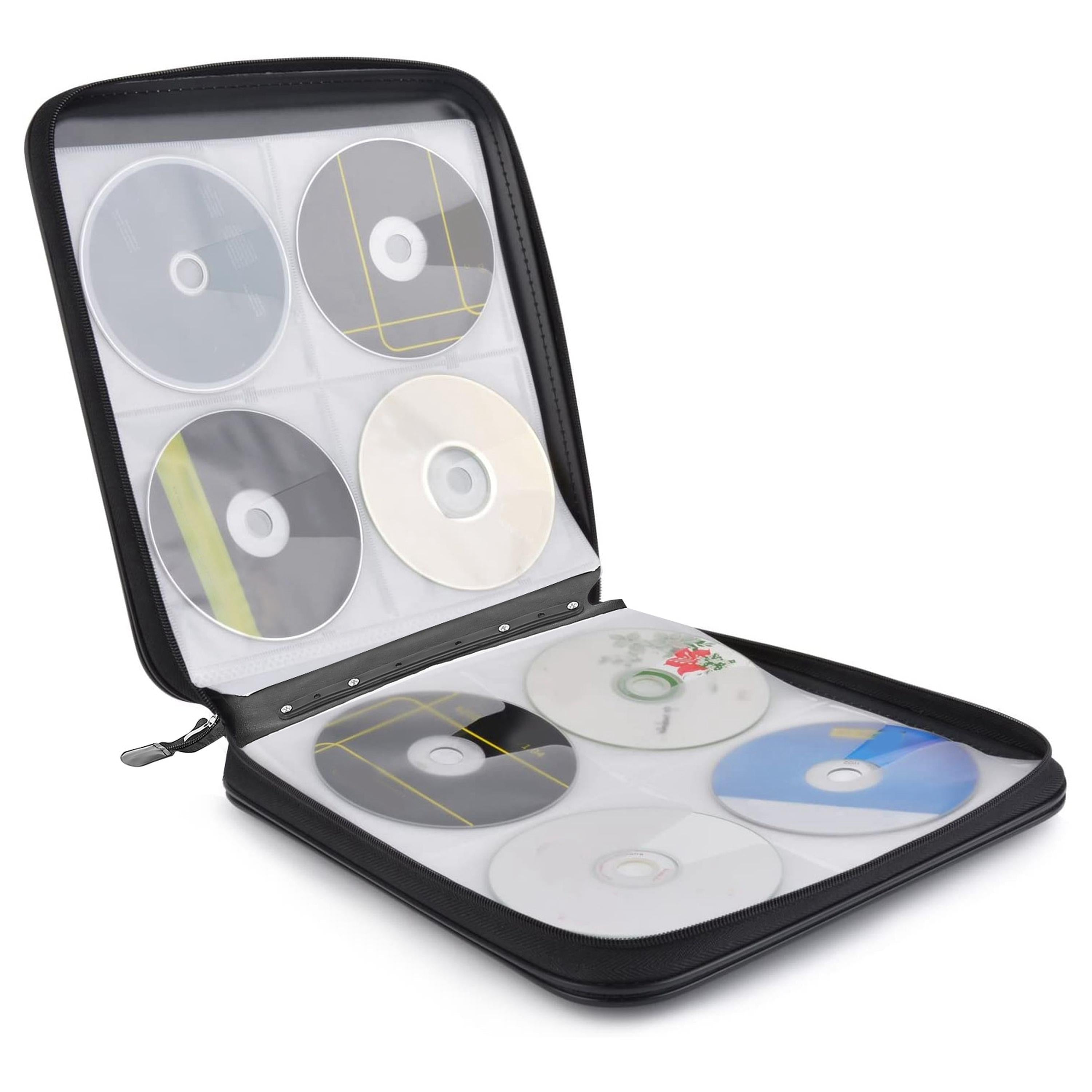 400 Discs CD Case CD DVD Storage Binder Sleeves Bag Portable Media Disk Wallet Album W/ Carrying Handle - P's One-Stop Shop 