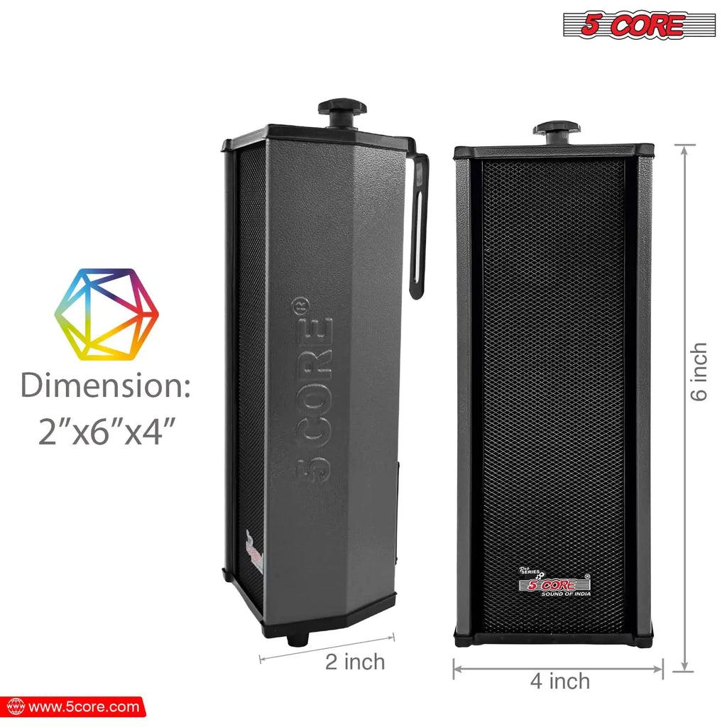 5Core Outdoor Speakers Stereo In Wall 100W Peak Passive Home Audio System - P's One-Stop Shop 