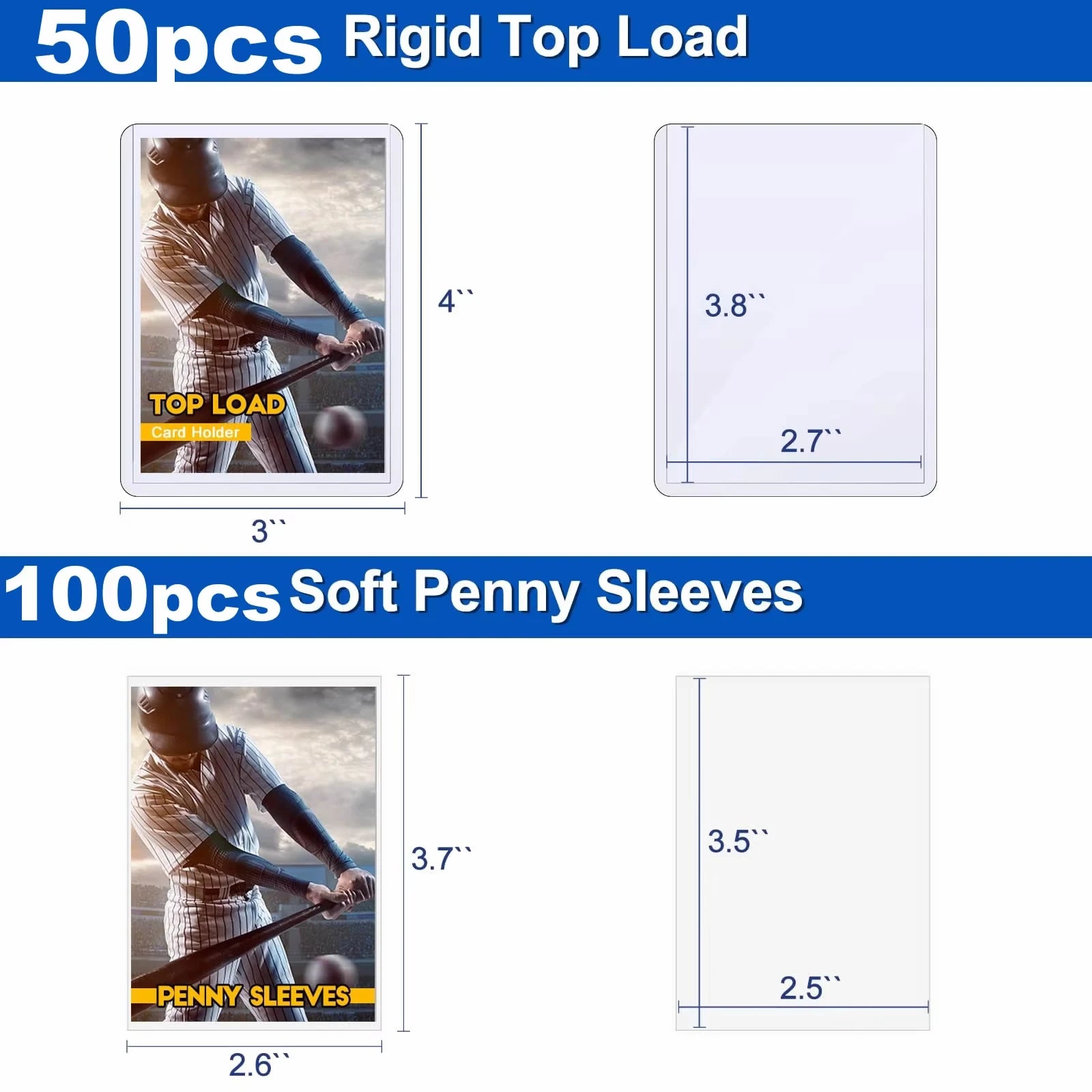 600pcs Hard Card Sleeves And Soft Card Holder Covered With Protective Filmclear Trading Protectors For Pokmone Football Gamecard - P's One-Stop Shop 