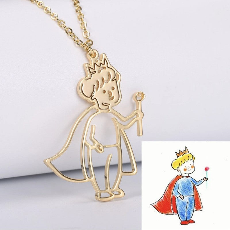Actual Kids Drawing Necklace Art Gift Customized Personalized Necklace Children Artwork Necklace - P's One-Stop Shop 