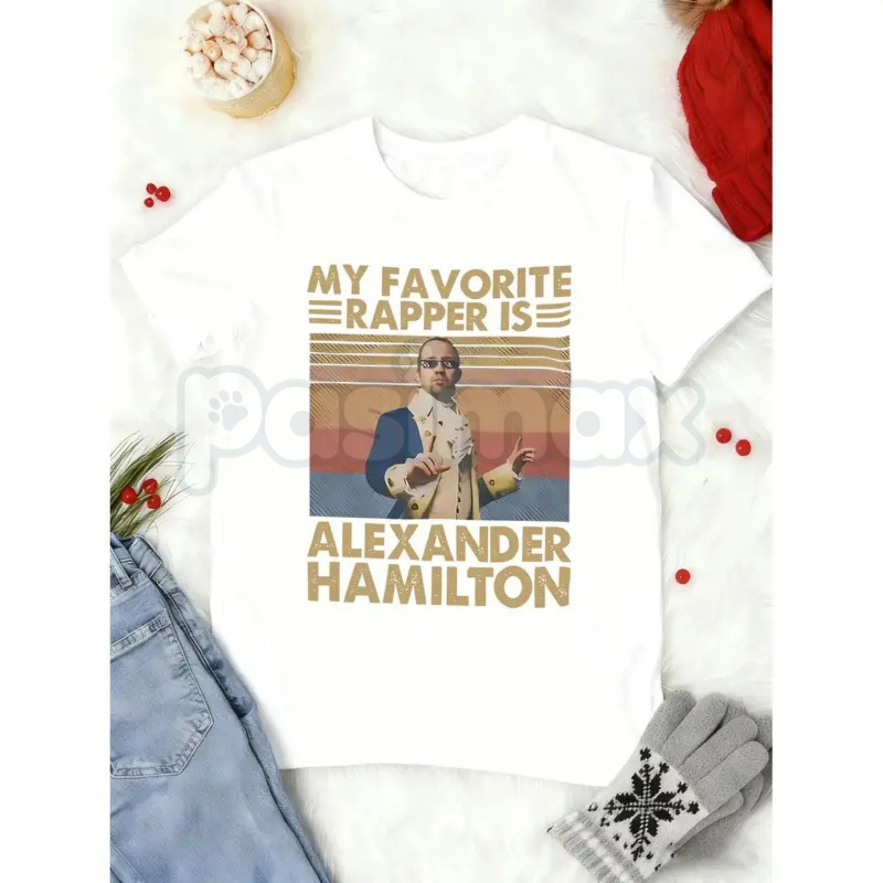 Alexander Hamilton Vintage T-Shirt – Korean Loose Fit Hamilton Fan Exclusive, Premium 100% Cotton Broadway Musical Star Tee, Soft Lived-In Heavyweight Women's Casual Top, Made in USA - P's One-Stop Shop 