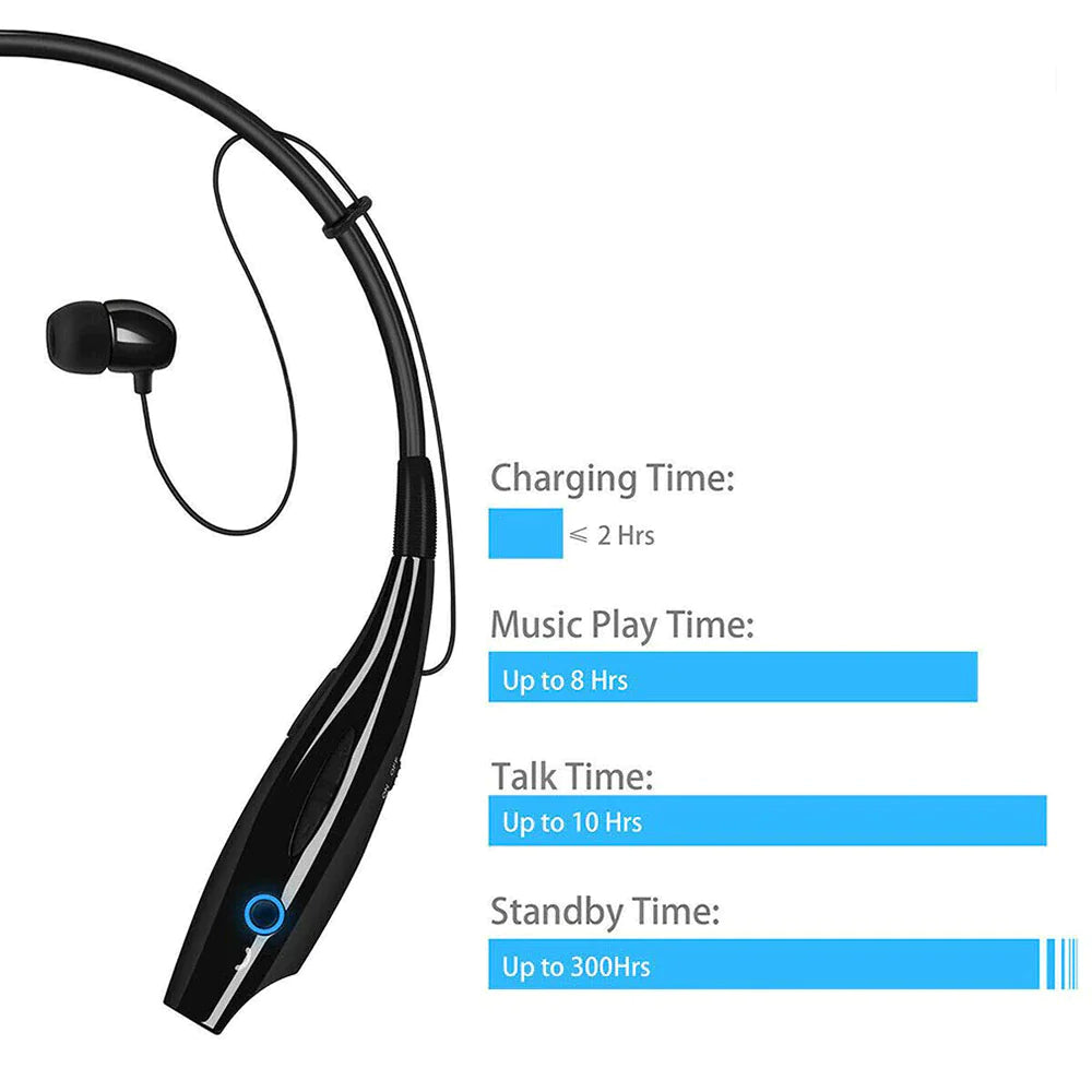 Bluetooth Neckband Wireless Headphones Mic Headset Stereo Earbuds Earphone - P's One-Stop Shop 