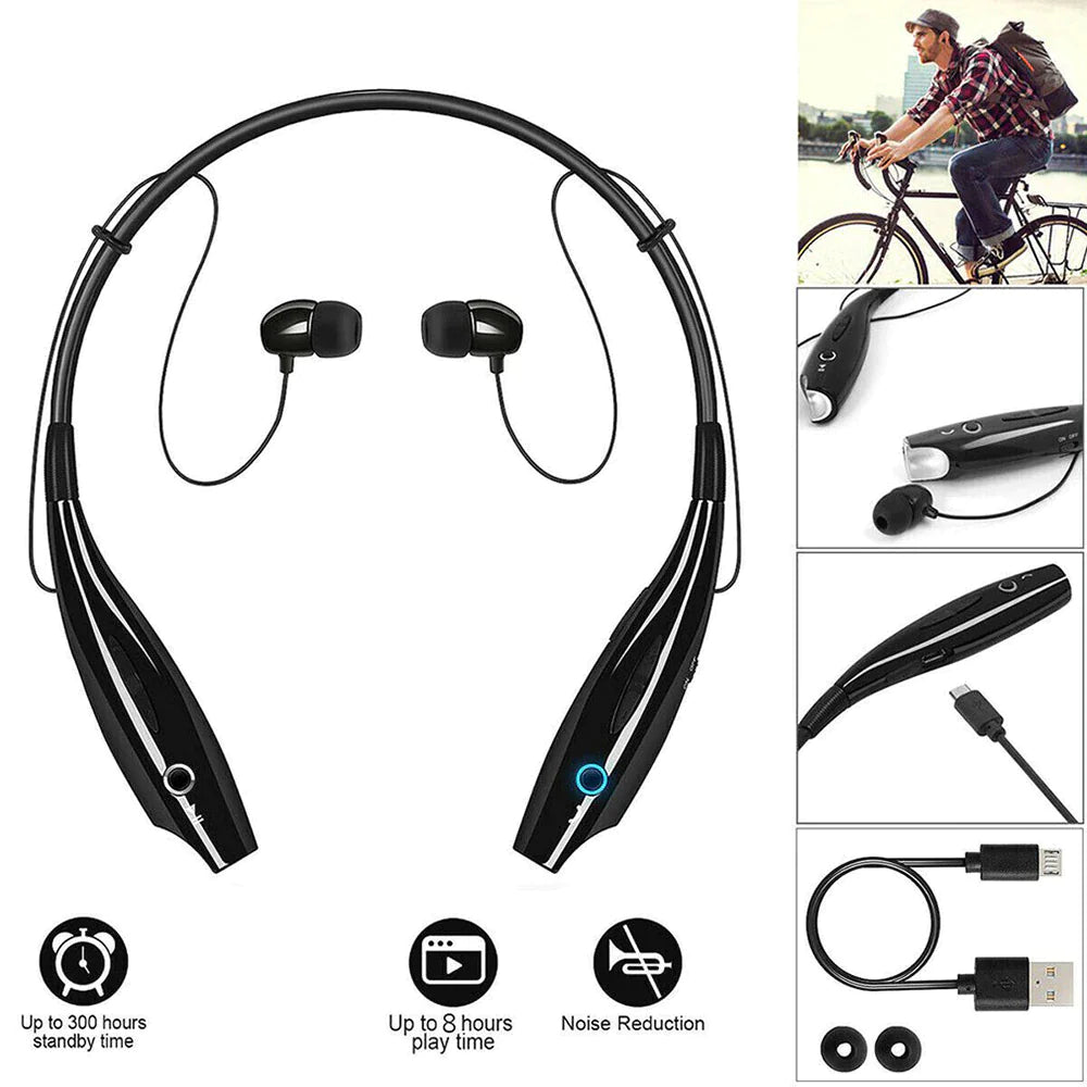 Bluetooth Neckband Wireless Headphones Mic Headset Stereo Earbuds Earphone - P's One-Stop Shop 