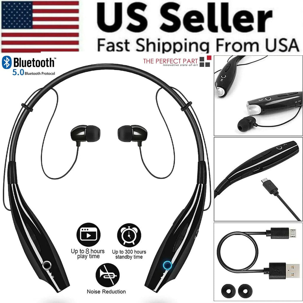Bluetooth Neckband Wireless Headphones Mic Headset Stereo Earbuds Earphone - P's One-Stop Shop 