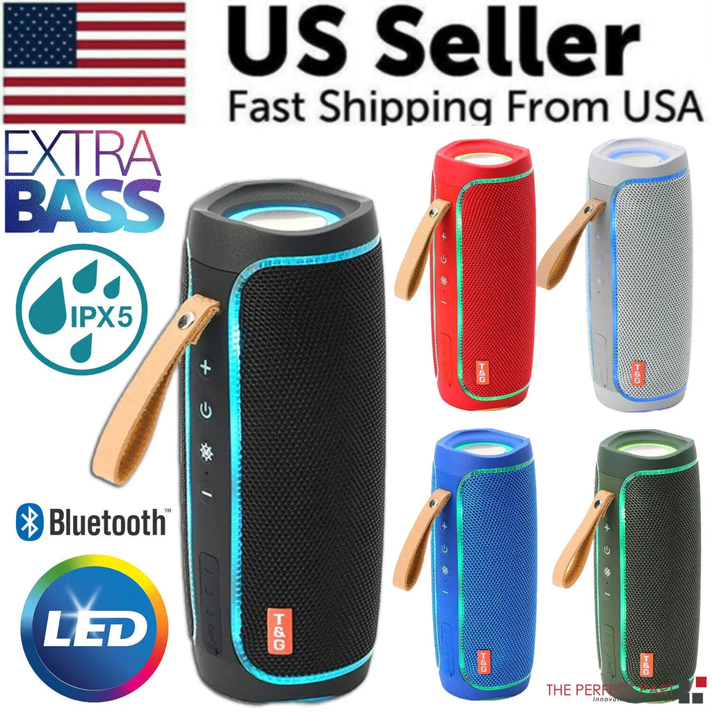 Bluetooth Speaker Wireless Waterproof Outdoor Stereo Bass USB/TF/FM Radio LOUD - P's One-Stop Shop 