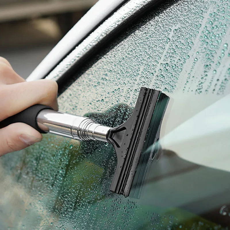 Car Rearview Mirror Wiper Cleaning Tool Auto Glass Mist Cleaner Scraper Car Accessories Handle Telescopic Window Cleaning Brush - P's One-Stop Shop 