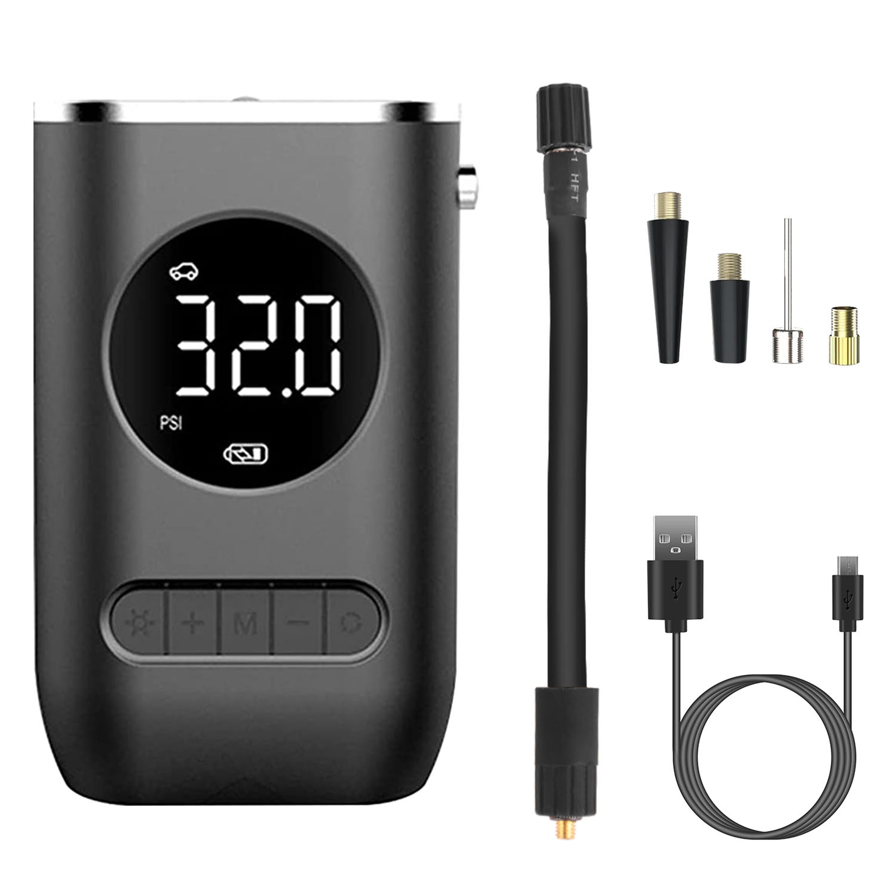 Car Tire Inflator Pump Portable Car Air Compressor Wireless Electric Air Pump 150 PSI with LED Light - P's One-Stop Shop 
