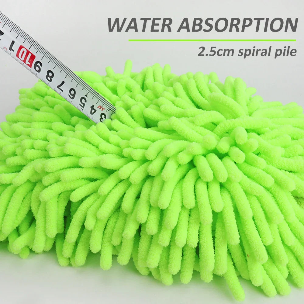 Car Wash Gloves Chenille Glove Plush Rags Thickened double-sided Car Supplies Cleaning Tools Auto Acessories Car Detailing - P's One-Stop Shop 