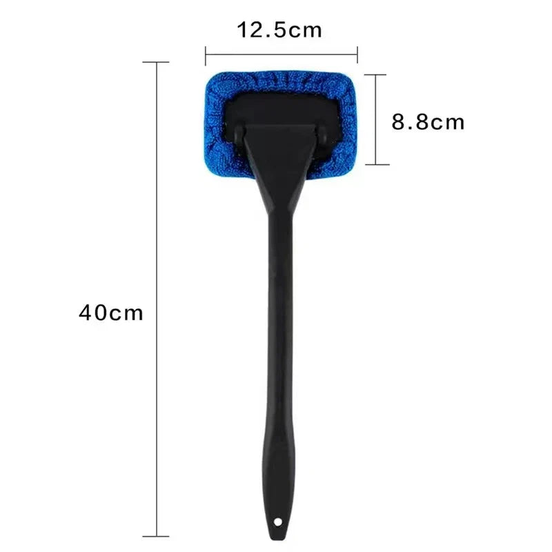 Car Window Cleaner Brush Kit Windshield Cleaning Wash Tool Inside Interior Auto Glass Wiper with Long Handle Car Accessories - P's One-Stop Shop 
