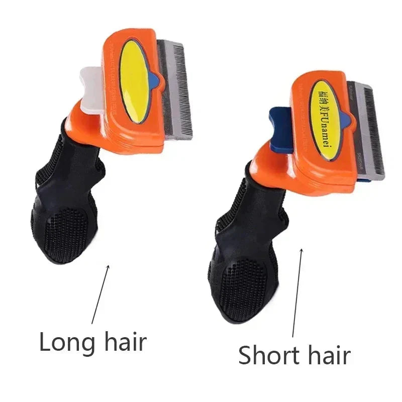 Cat & Dog Hair Removal Comb – Professional Grooming Brush for Shedding Control, Massage & Cleaning | Stainless Steel Deshedding Tool - P's One-Stop Shop 