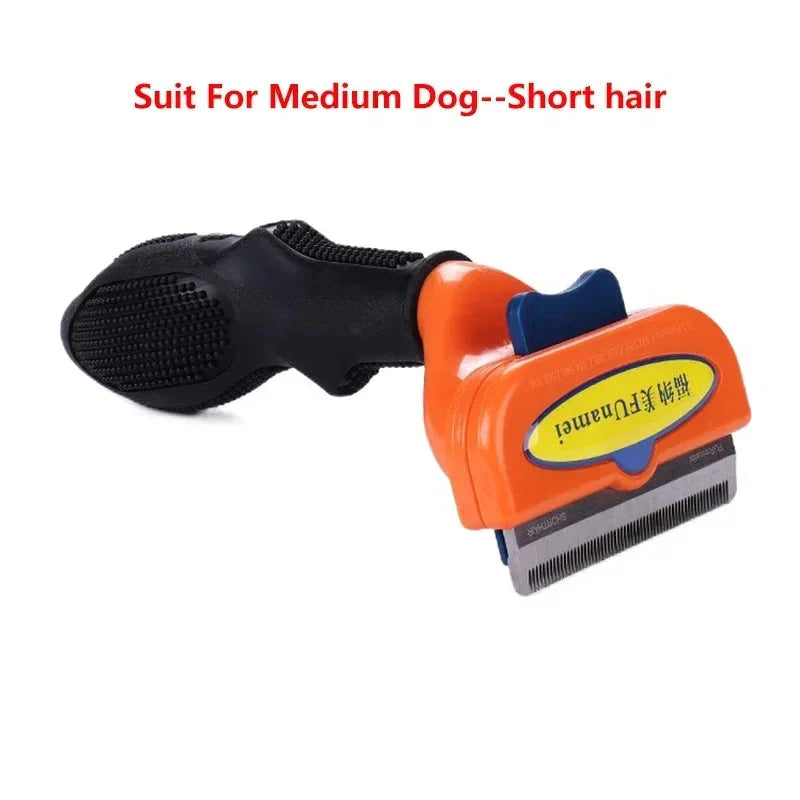 Cat & Dog Hair Removal Comb – Professional Grooming Brush for Shedding Control, Massage & Cleaning | Stainless Steel Deshedding Tool - P's One-Stop Shop 