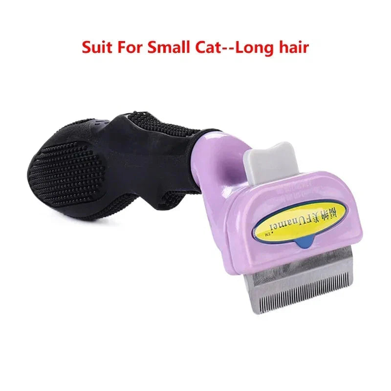 Cat & Dog Hair Removal Comb – Professional Grooming Brush for Shedding Control, Massage & Cleaning | Stainless Steel Deshedding Tool - P's One-Stop Shop 