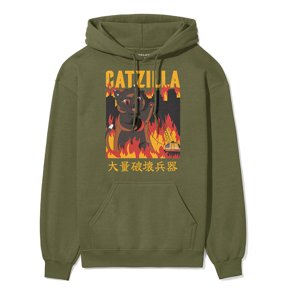 Catzilla City Cat Hoodie - P's One-Stop Shop 