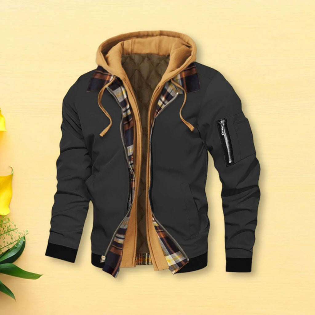 ChillGuard Men's Hooded Jacket - Stylish Two-in-One - P's One-Stop Shop 