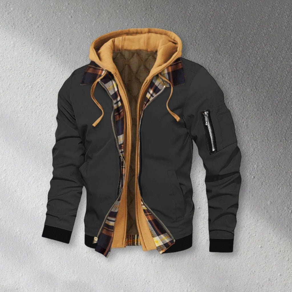 ChillGuard Men's Hooded Jacket - Stylish Two-in-One - P's One-Stop Shop 