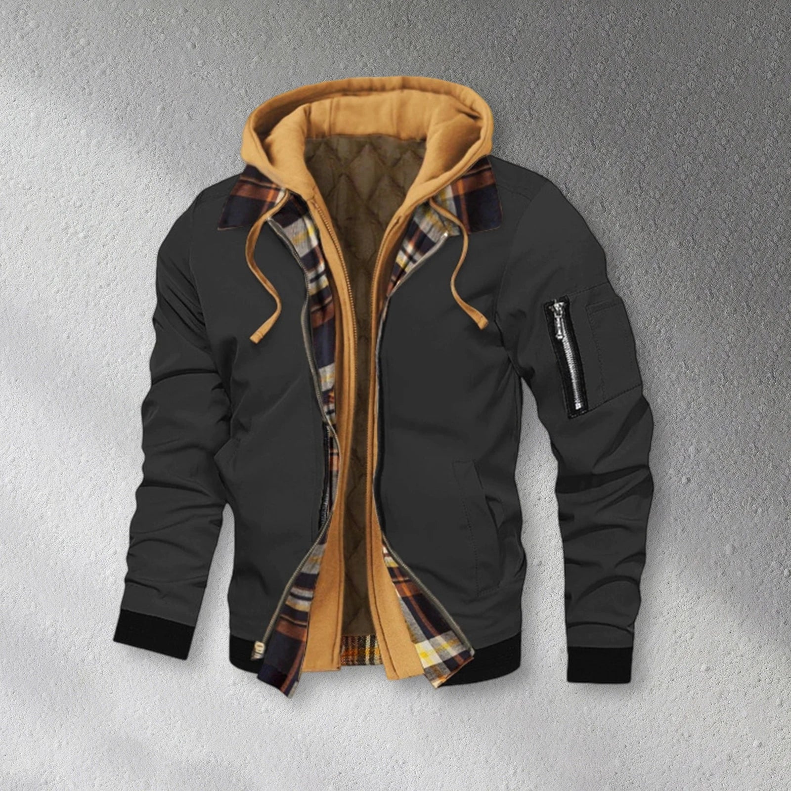 ChillGuard Men's Hooded Jacket - Stylish Two-in-One - P's One-Stop Shop 