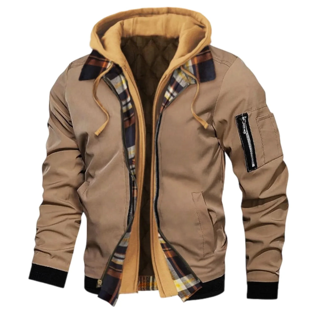 ChillGuard Men's Hooded Jacket - Stylish Two-in-One - P's One-Stop Shop 
