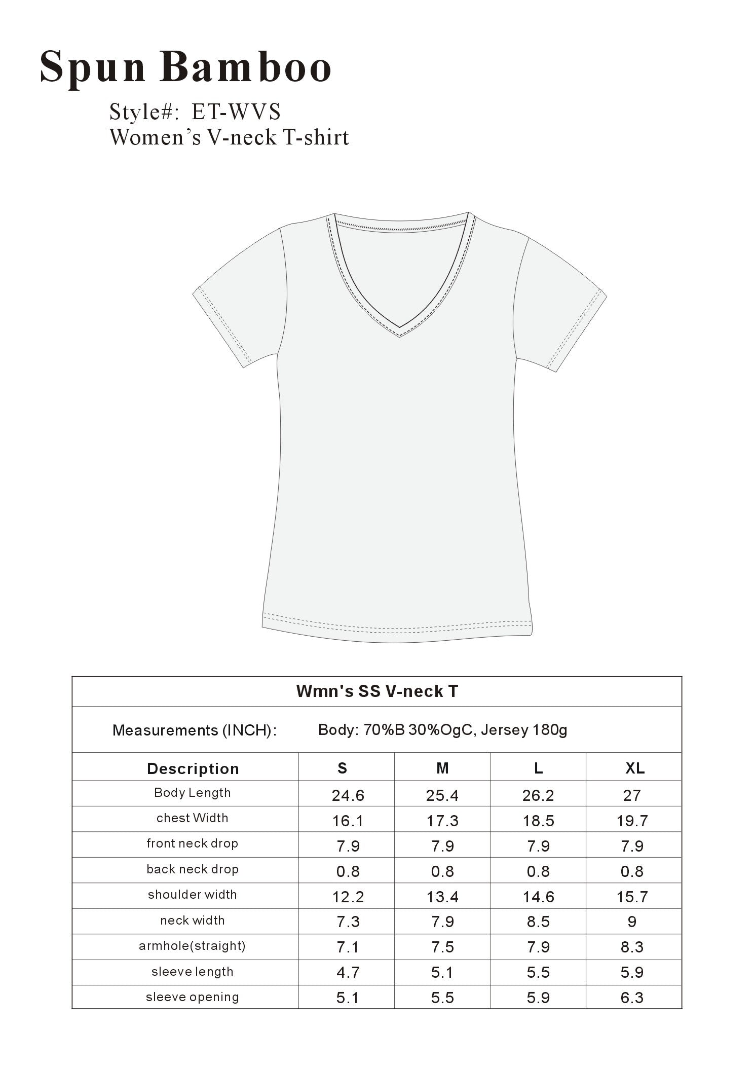 Clearance Women's Bamboo V-Neck Cap Sleeve T-Shirt - P's One-Stop Shop 