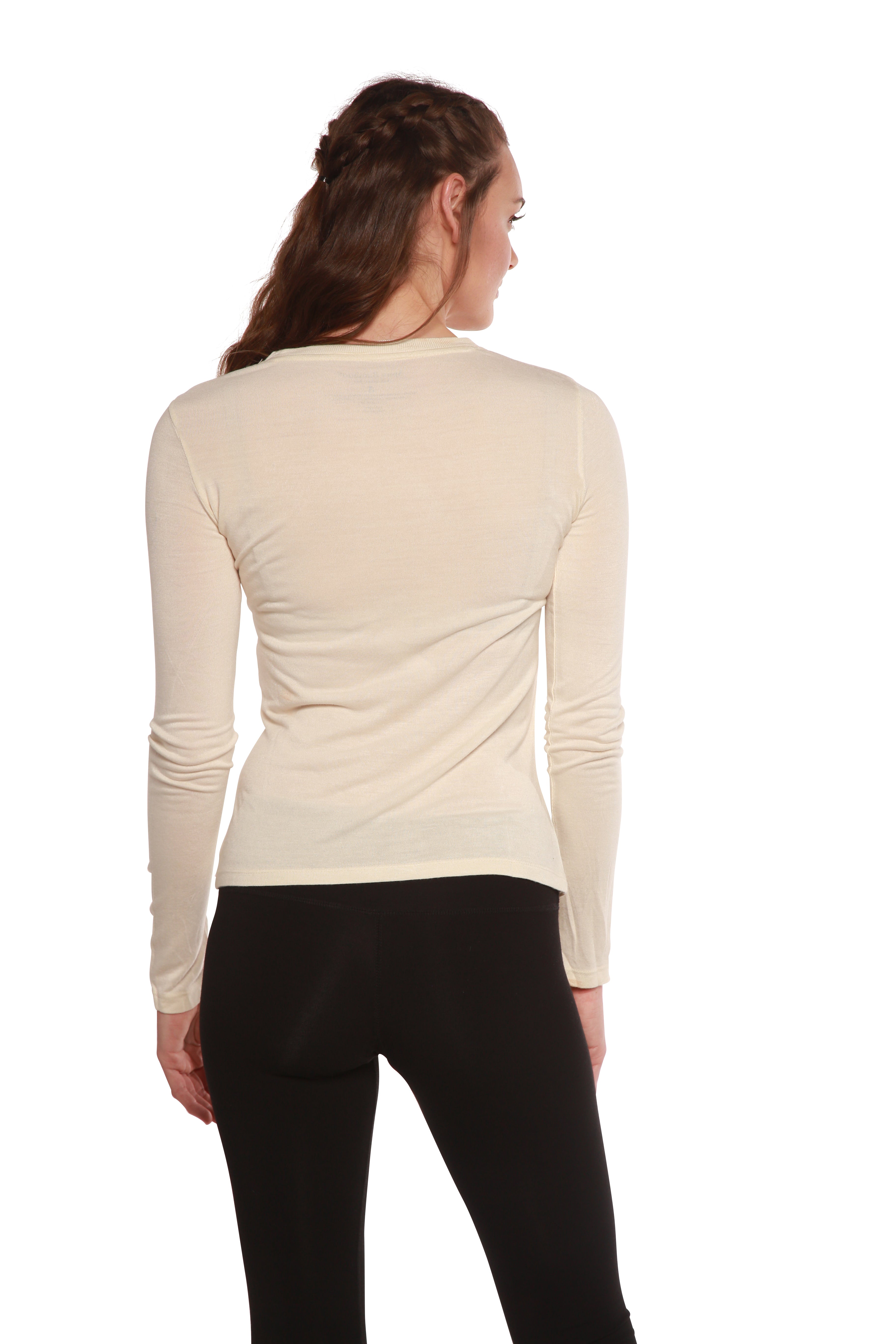Clearance Women's Scoop Neck 100% Bamboo Viscose Long Sleeve Shirt - P's One-Stop Shop 