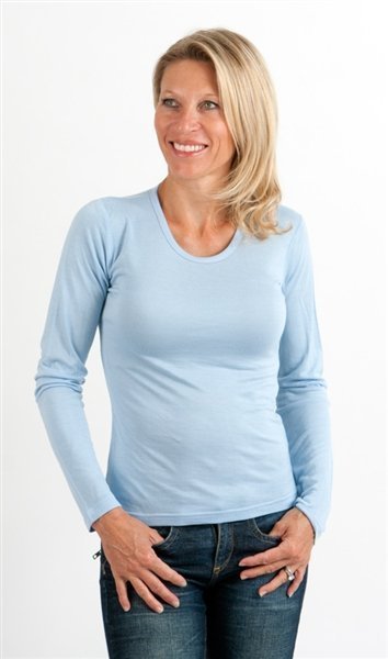 Clearance Women's Scoop Neck 100% Bamboo Viscose Long Sleeve Shirt - P's One-Stop Shop 