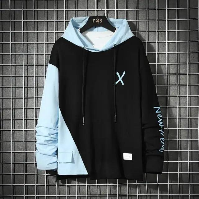 Cool Luxury Spring Autumn Striped Hoodie Sweatshirt Men's Thick Fleece Hip Hop High Streetwear Clothes Unique Design Long Sleeve Hoodies Casual Drawstring Hooded Sweatshirts - P's One-Stop Shop 