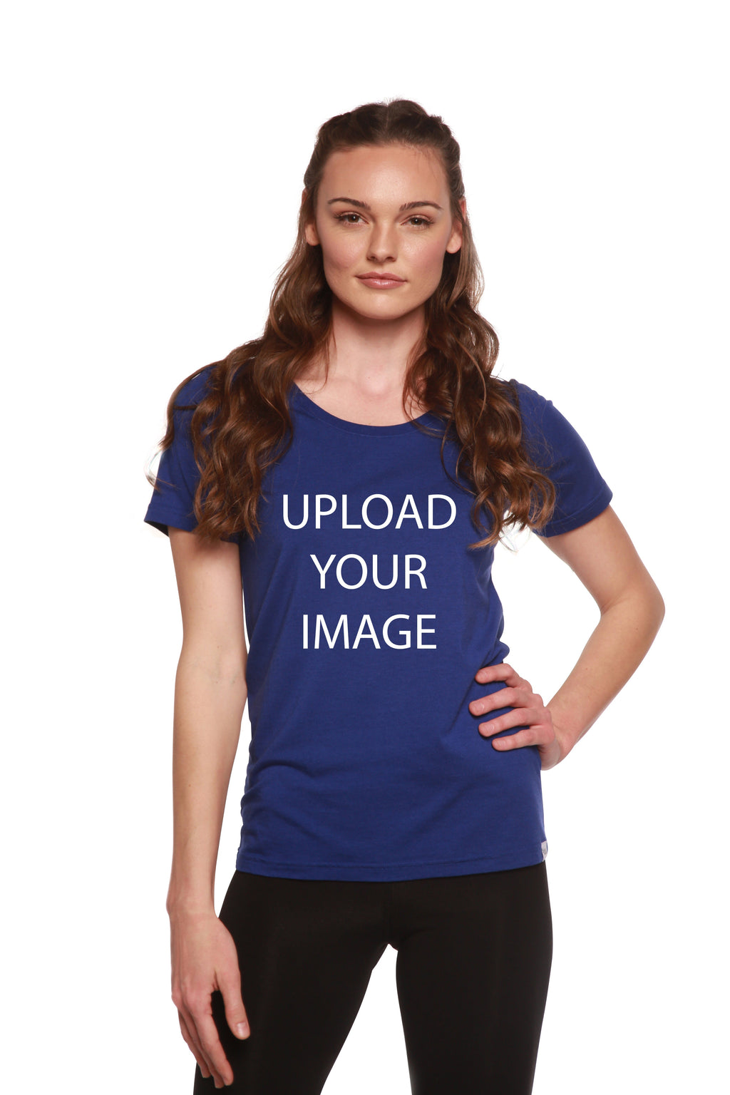 Custom Printed Women's Bamboo/Cotton Short Sleeve Scoop Neck Graphic T-Shirt - P's One-Stop Shop 