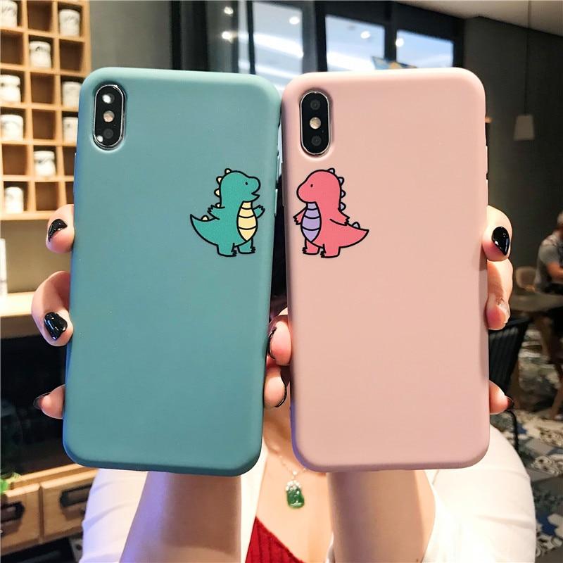 Cute Couple Dinosaur iPhone Case - P's One-Stop Shop 
