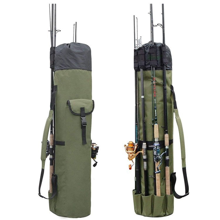 Cylinder Outdoor Fishing Bag Multifunctional Fishing Rod Bag Sea Rod Fishing Gear Storage Bag - P's One-Stop Shop 
