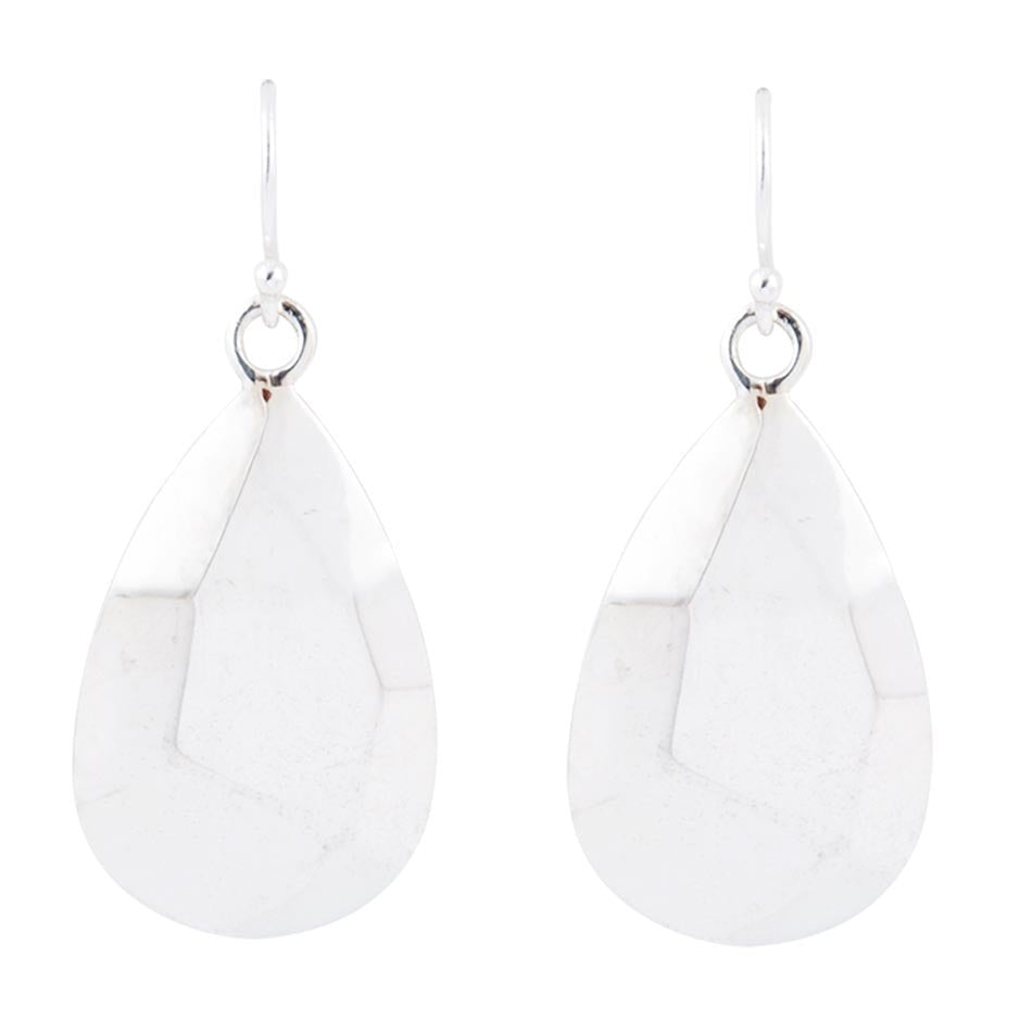 Faceted Sterling Silver Drop Earrings - P's One-Stop Shop 