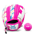 Franklin Sports Air Tech T-Ball Fielding Glove and Mitts with Ball - White /Pink - P's One-Stop Shop 
