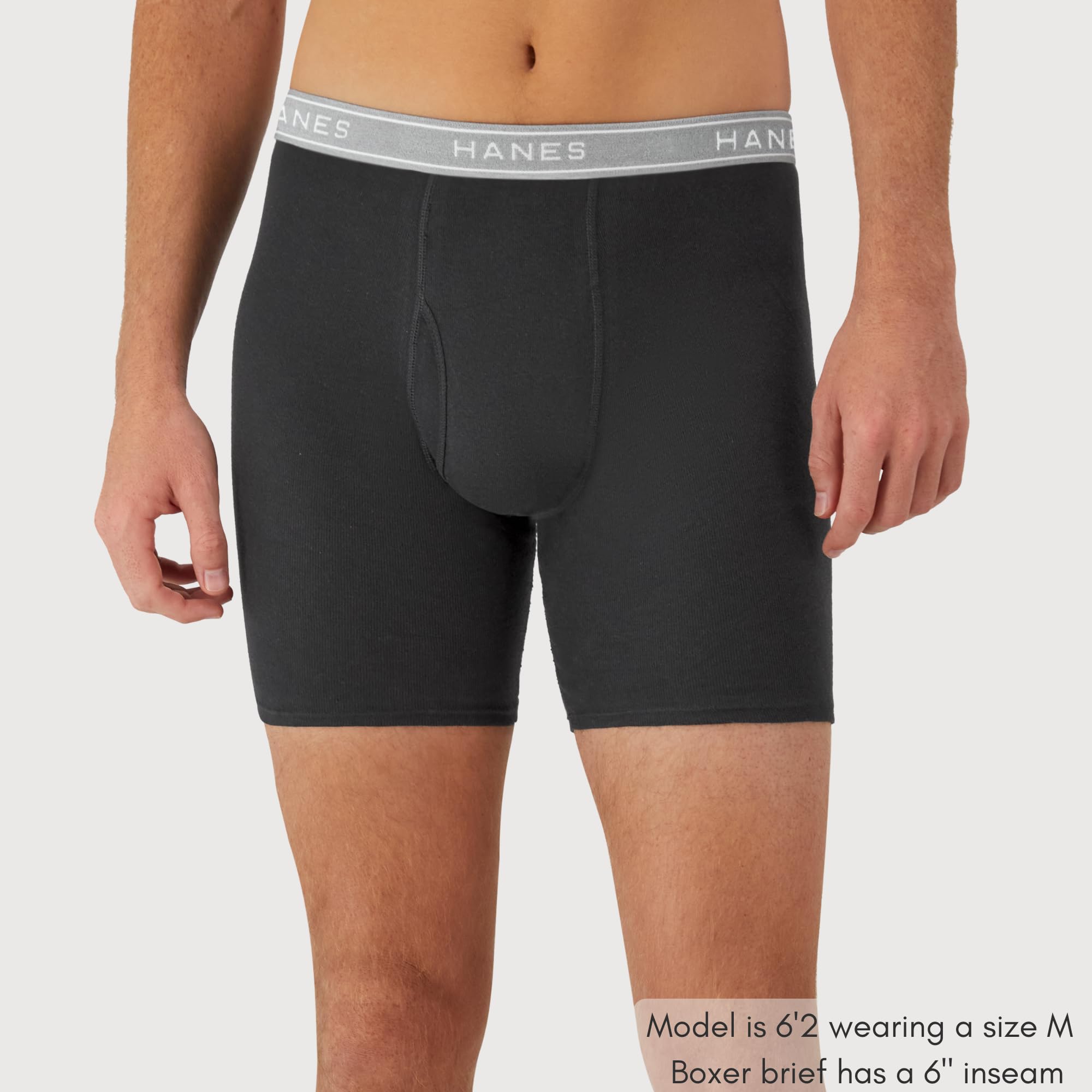 Hanes mens Underwear Boxer Briefs Pack, Cool & Breathable Cotton Moisture-wicking Underwear for Men, No Ride Up - P's One-Stop Shop 