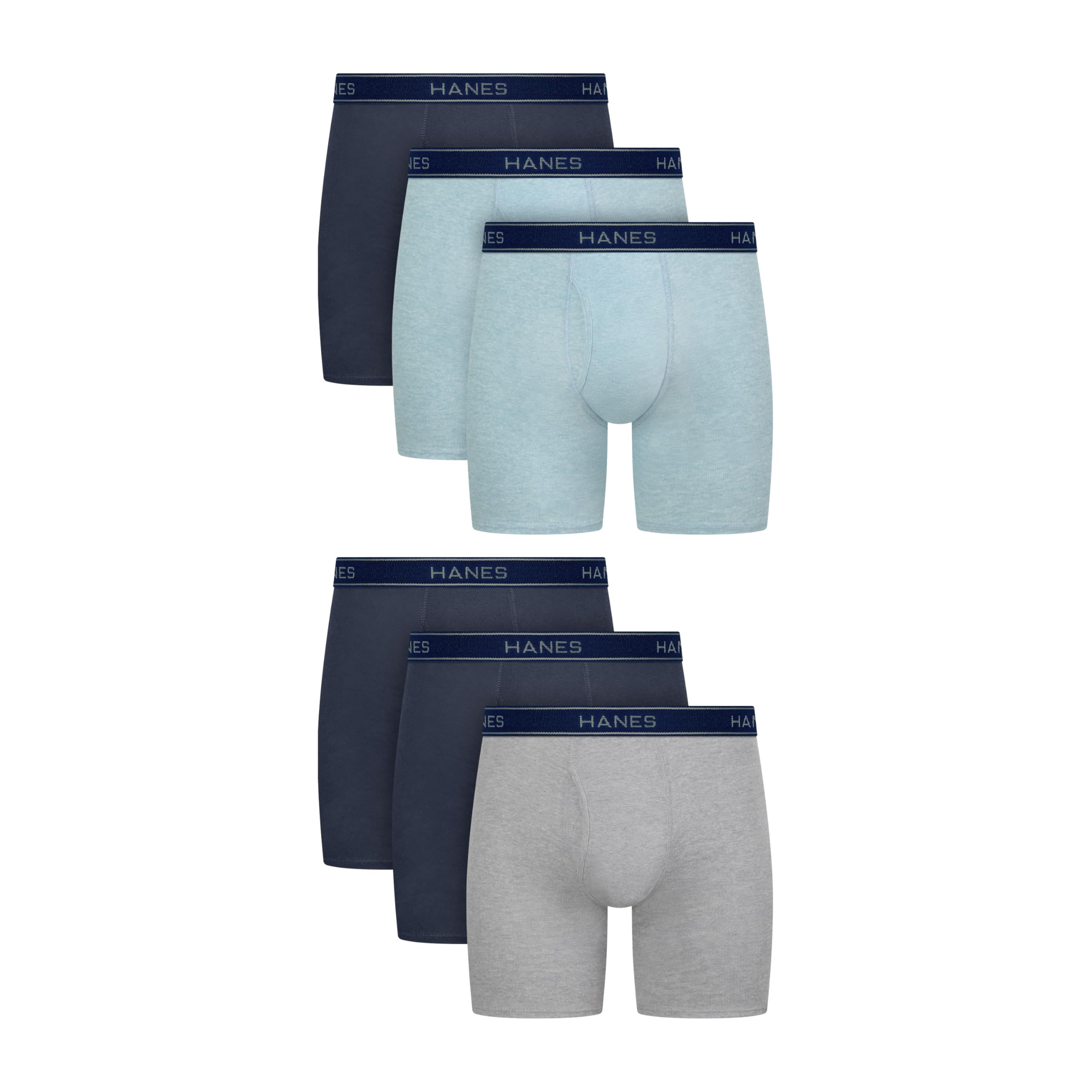 Hanes mens Underwear Boxer Briefs Pack, Cool & Breathable Cotton Moisture-wicking Underwear for Men, No Ride Up - P's One-Stop Shop 
