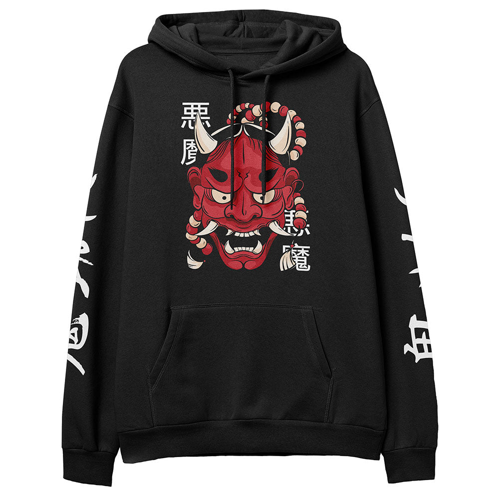 Hannya Demon Mask Hoodie - P's One-Stop Shop 