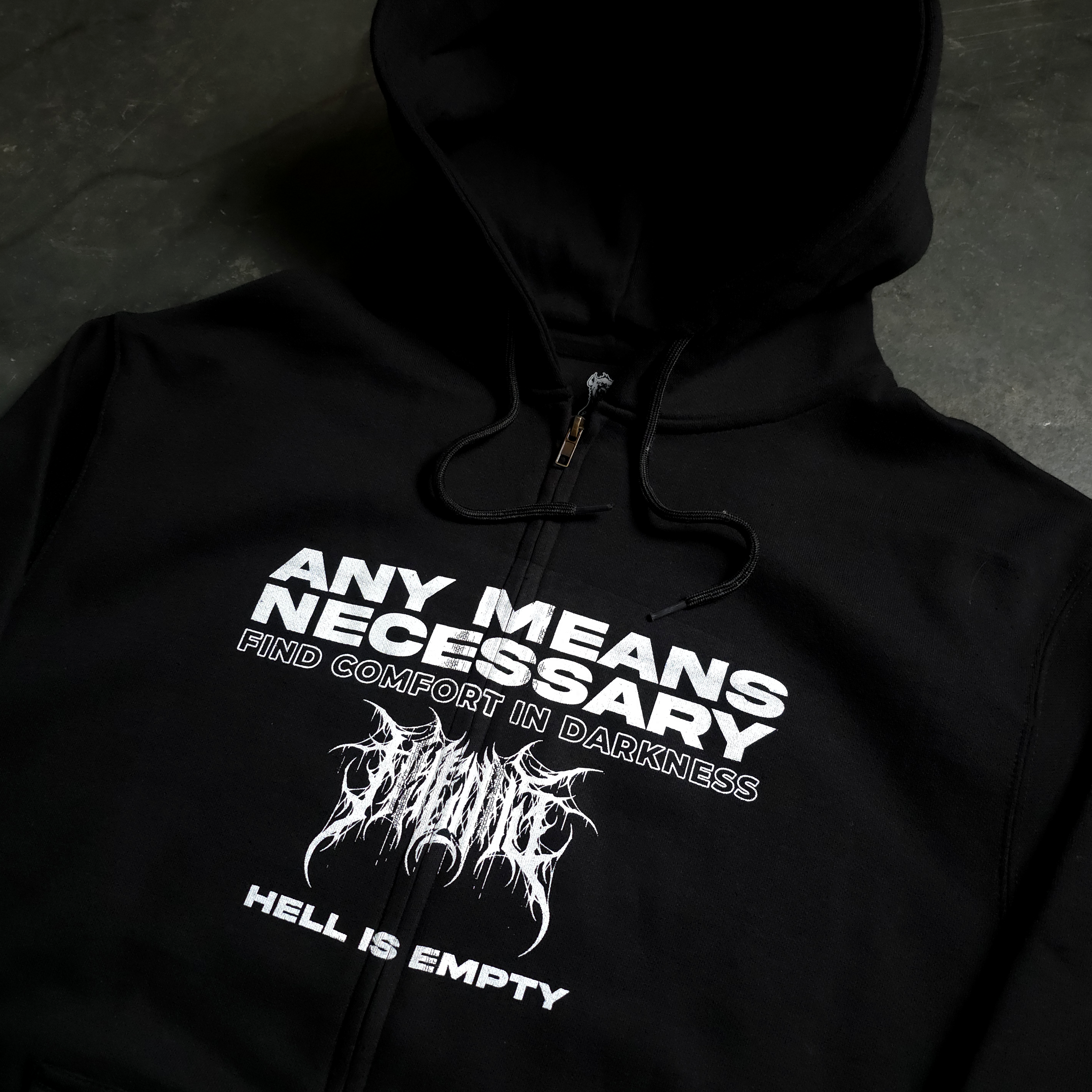 Hell is Empty Zip Up Hoodie - P's One-Stop Shop 