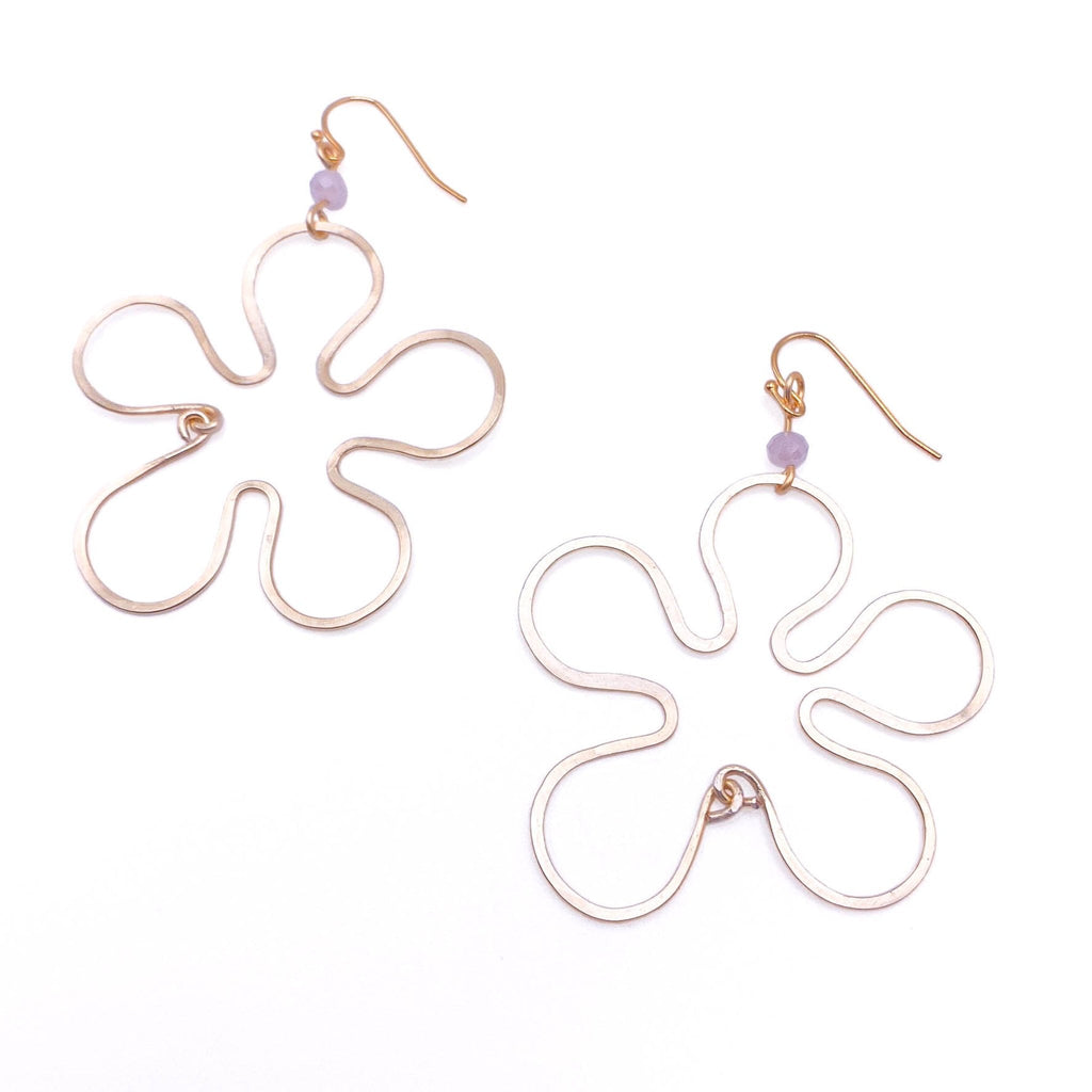 Hibiscus gold earrings - P's One-Stop Shop 