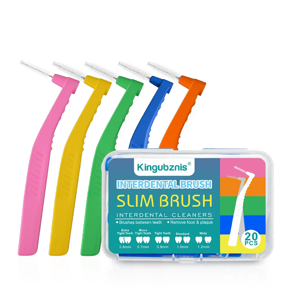 Interdental Brush 20-Pack - Soft Mini Brushes with Dust Cover for Orthodontic and Dental Cleaning - P's One-Stop Shop 