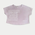 LA Gear Women’s Cropped Logo Tee | Lavender-Pink - P's One-Stop Shop 