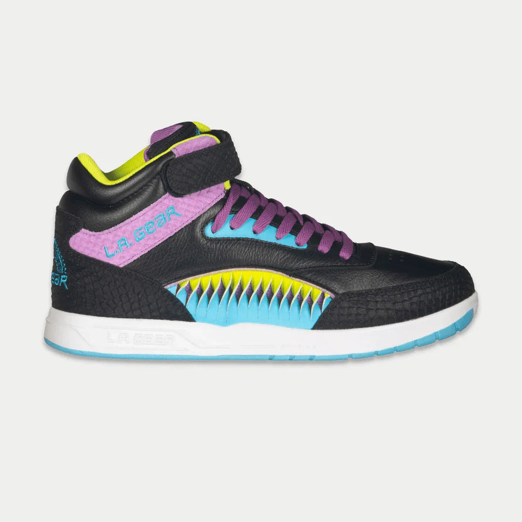 LA Gear Women's Flame Hightop | Black x Purple x Turquoise - P's One-Stop Shop 