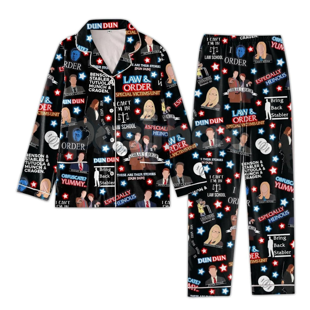 Law & Order Pajamas Set - Movie Christmas Sleepwear for Women, Comfortable Loungewear, Holiday Gift - P's One-Stop Shop 