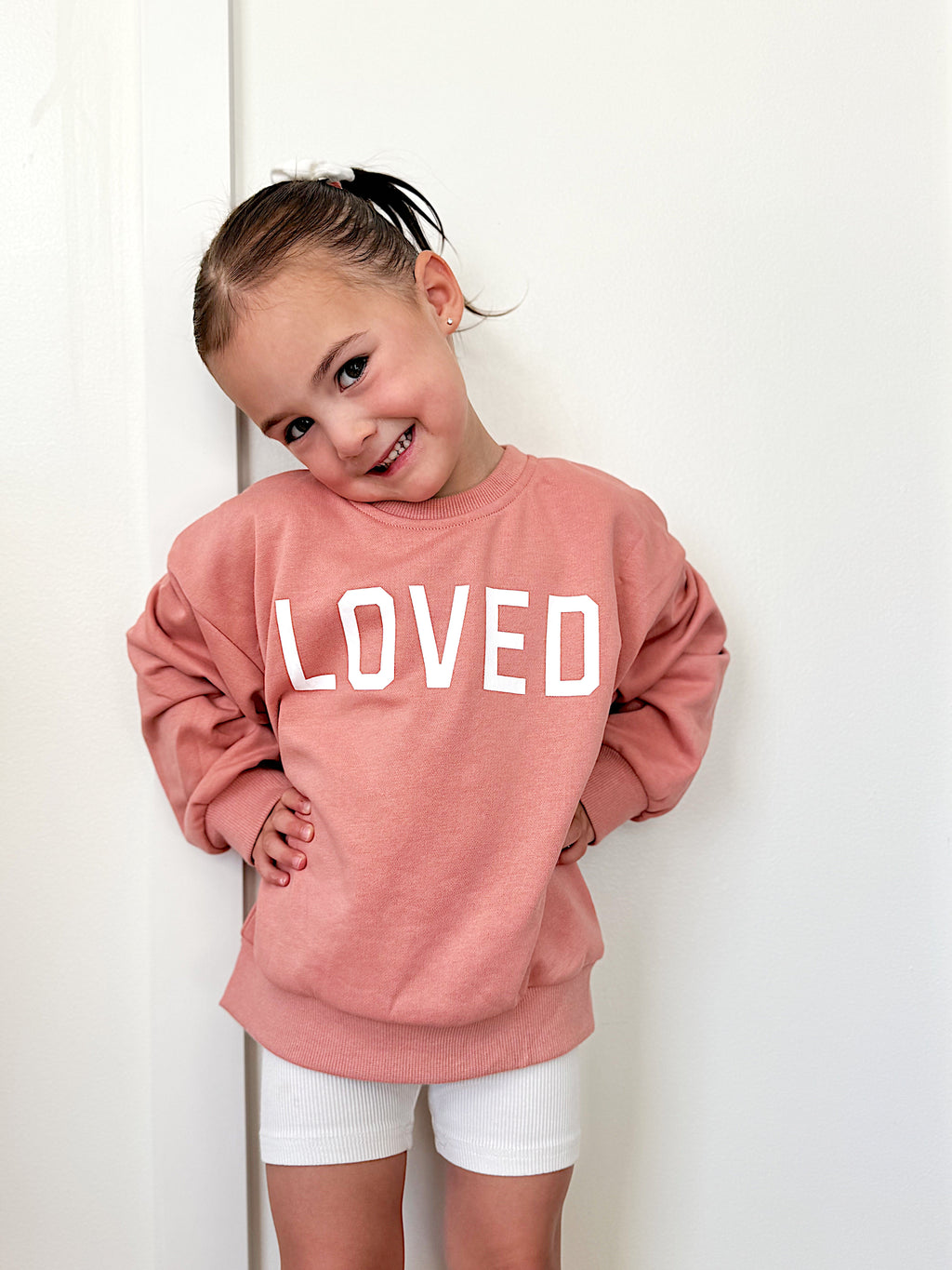 Loved Crewneck Sweatshirt - Red or Pink - P's One-Stop Shop 