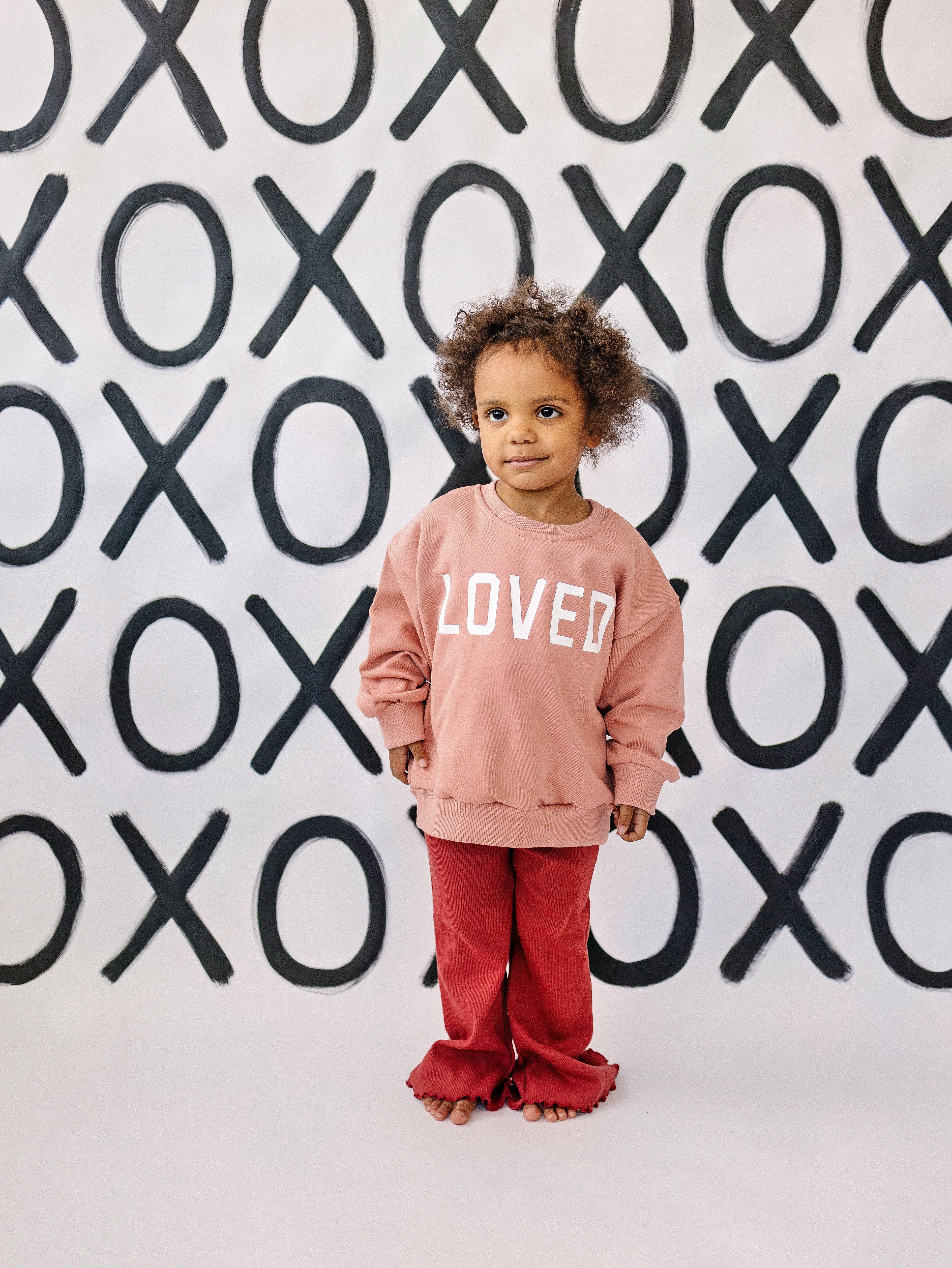 Loved Crewneck Sweatshirt - Red or Pink - P's One-Stop Shop 