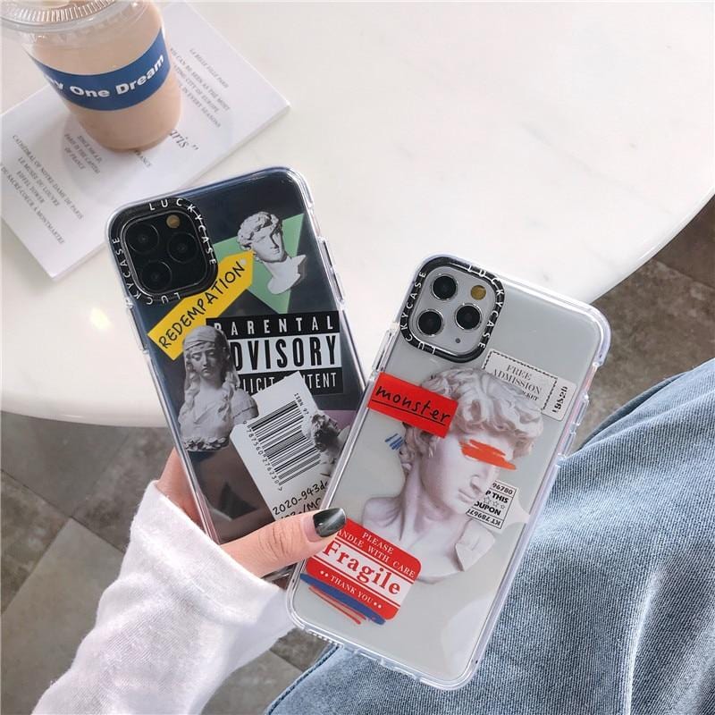 Luxury Art Letter Label iPhone Case - P's One-Stop Shop 
