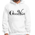 Mens Graphic Hoodie Good Vibes Black Print - P's One-Stop Shop 