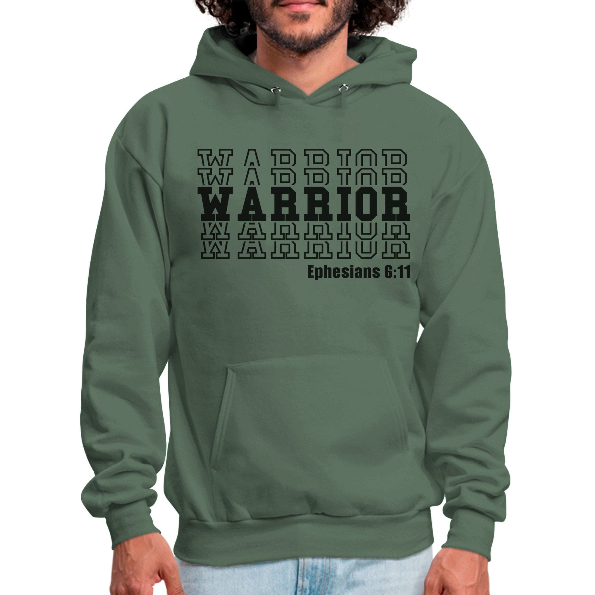 Mens Graphic Hoodie - Warrior - P's One-Stop Shop 