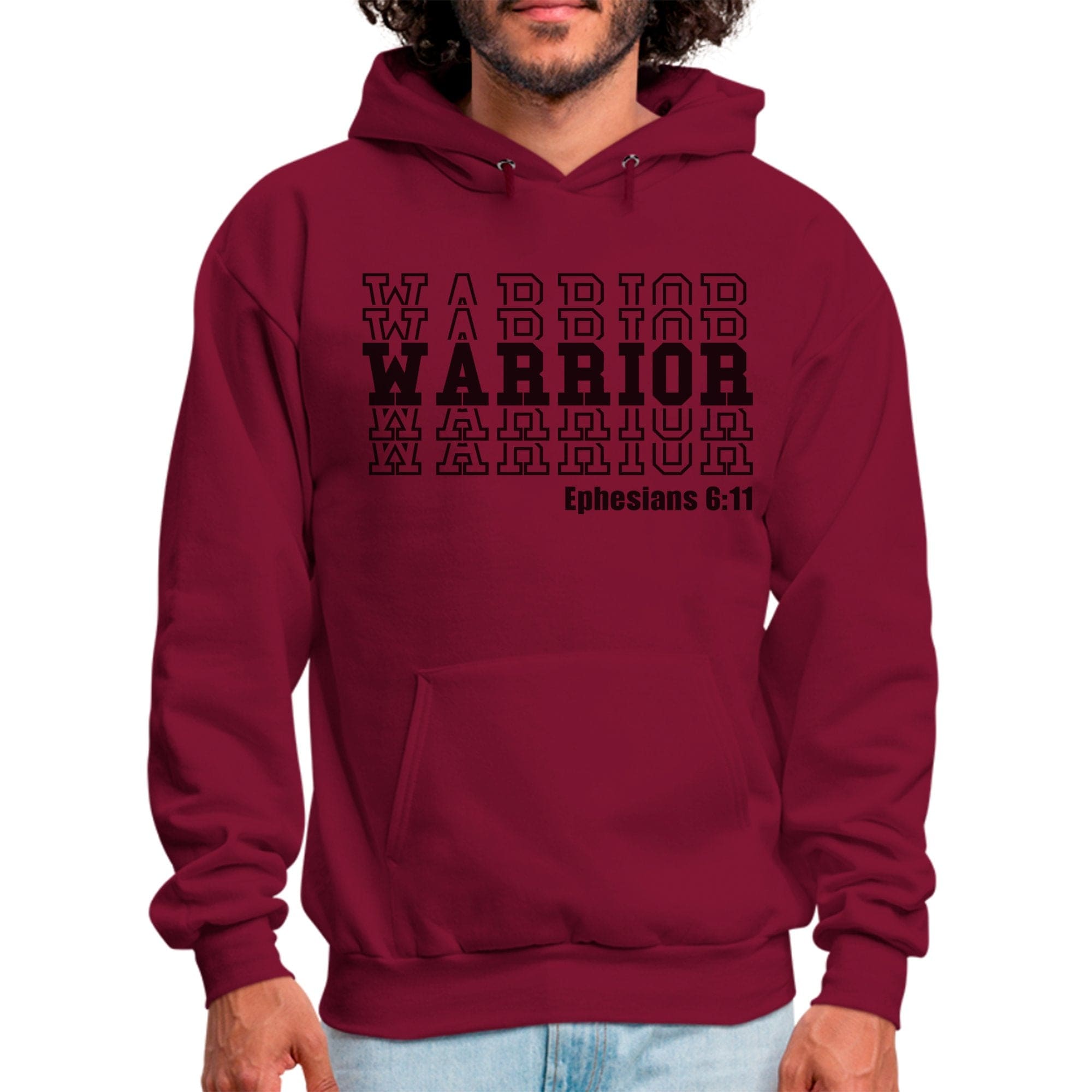 Mens Graphic Hoodie - Warrior - P's One-Stop Shop 