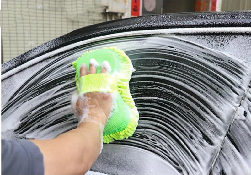 Microfiber Car Washer Sponge Cleaning Car Care Detailing Brushes Washing Towel Auto Gloves Styling Accessories - P's One-Stop Shop 