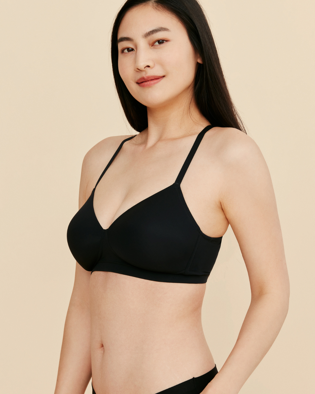 Moonrise Pocketed T‑Shirt Bra - Black - P's One-Stop Shop 
